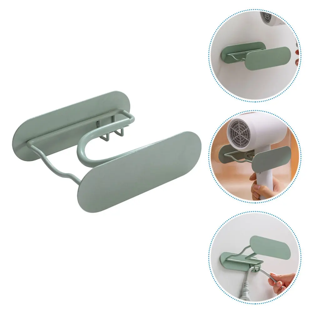 

1Pc Wall-mounted Hair Dryer Hanger Practical Hair Dryer Storage Holder Green
