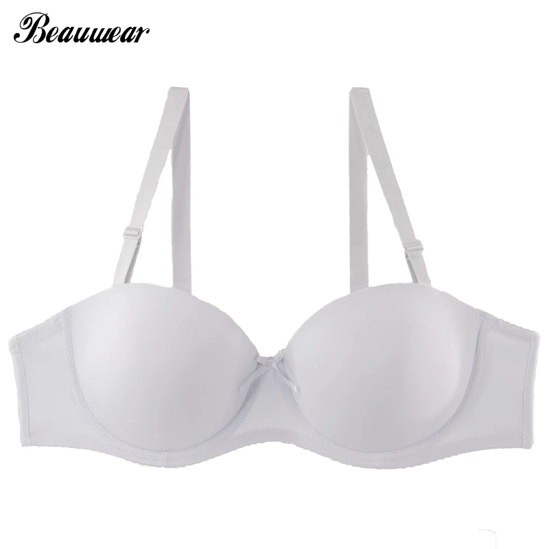 Бюстгальтер без бретелек Beauwear однотонный 1/2 чашечки с силиконовой лентой
