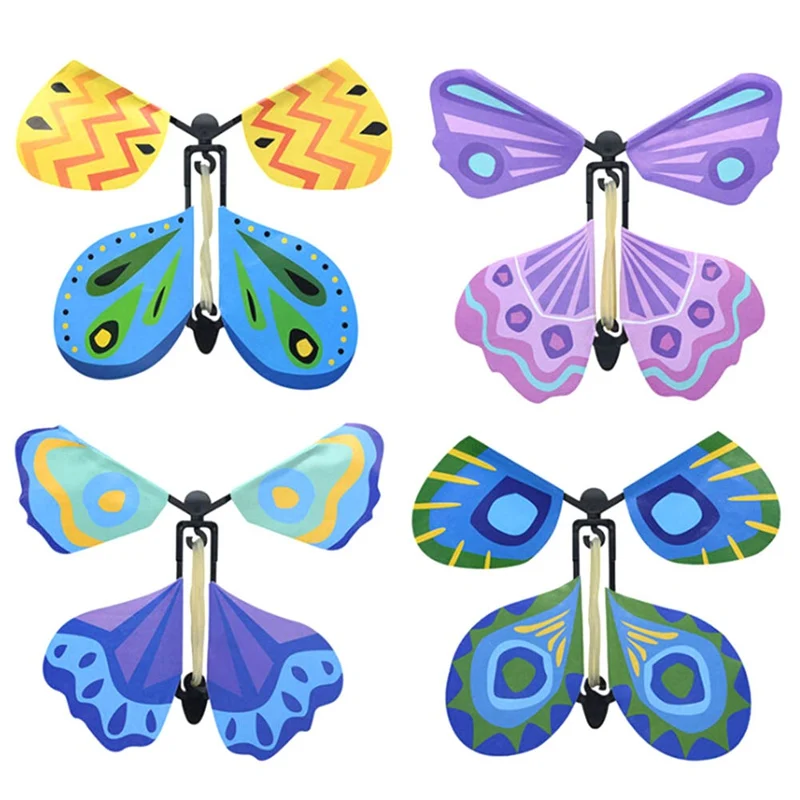 

2Pcs Colorful Butterfly Props For Kids Flying Butterflies Toys Children Early Learning Butterfly Game Gifts Random Color