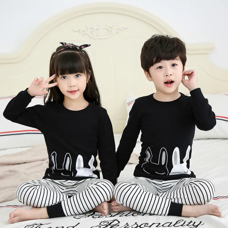 Y-12 Детские пижамы детская одежда для сна с длинными рукавами и героями мультфильмов из 2 предметов одежда для маленьких девочек спальные костюмы зимняя хлопковая детская пижама ночная рубашка для мальчиков - Цвет: Y-12