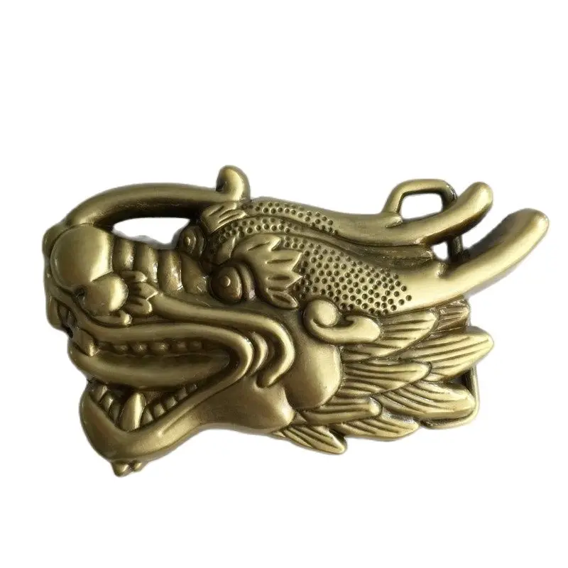 Пряжка для ремня мужская с объемной бронзовой Головой Дракона 98 х60 мм 75 9 г | Дом и