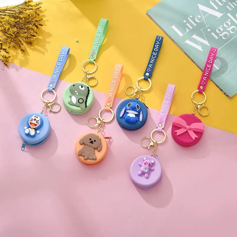 

Headset bag zero wallet cartoon cat silicone key pendant Bag Coin cartoon soft Wallet Key bag wholesale mini bag Women Cartoon