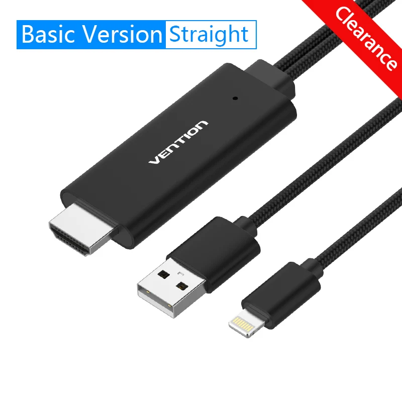Vention 8-контактный HDMI конвертер 1080P HDMI кабель для iPhone X XS 8 Plus IOS поддержка HDTV цифровой адаптер для Ligntning в HDMI - Цвет: CEJ