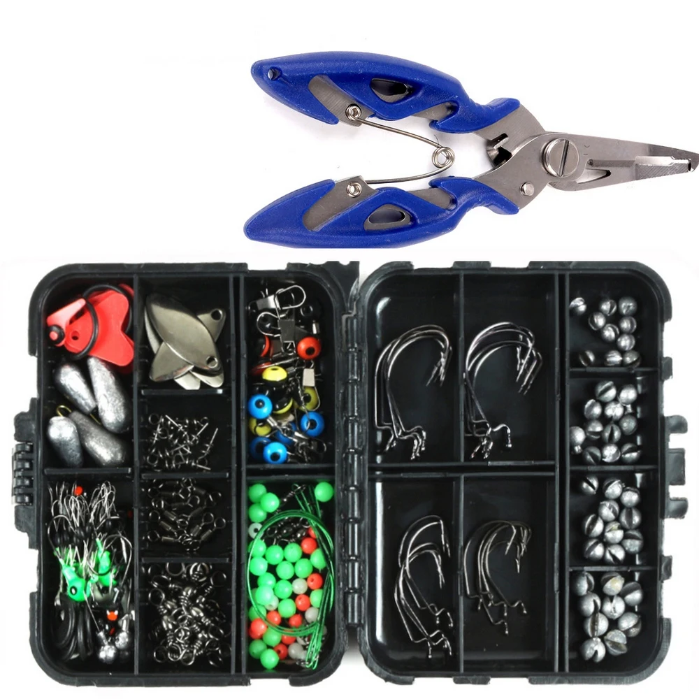 

188 шт. рыболовные принадлежности удочки для рыбалки в море коробка шарнирного соединения шатун щипцы для крючков Нержавеющая сталь анти-коррозия рыболовные Товары