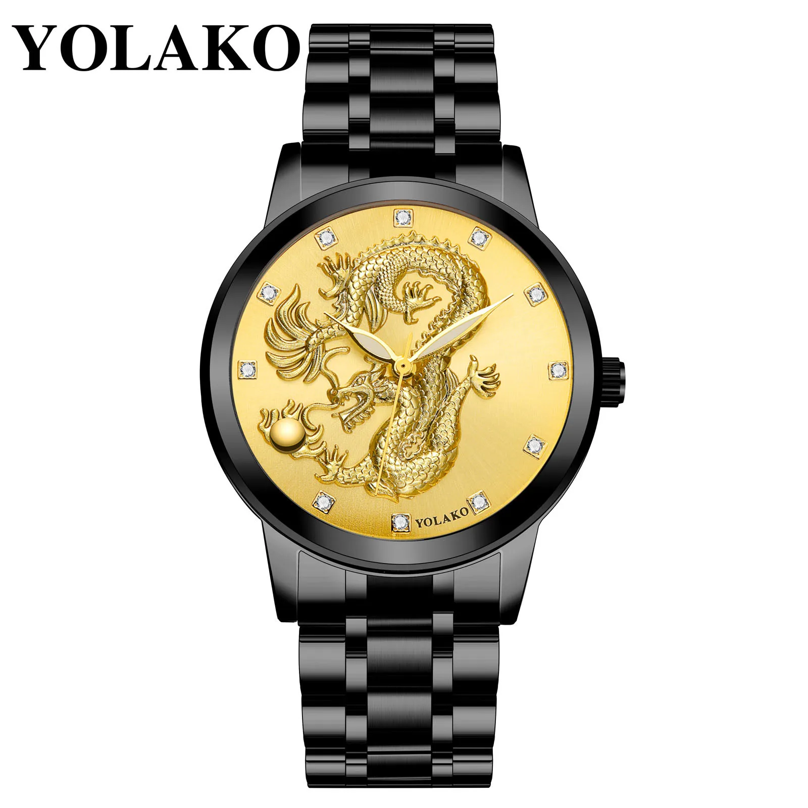 

Yolako Men's Casual Quartz Stainless Steel Strap Watch Analog Watch Glass Dial Stainless Steel Strap Watch A Gift For You Lover