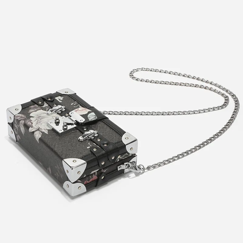 

Flower Chain Casual Shoulder Bags for Women Floral Chain Brand Designer Ladies Crossbody Bag Party Box Clutch Weekender Purse