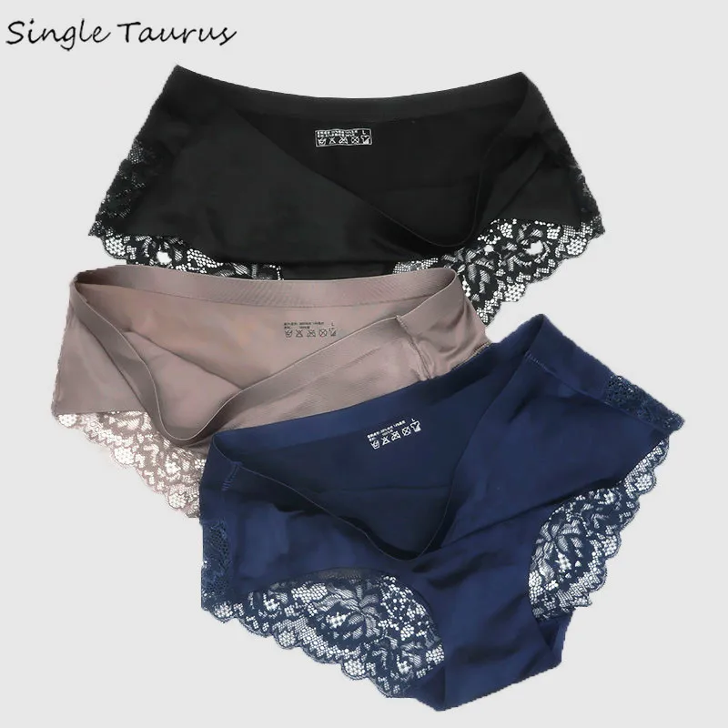 Сексуальный прозрачный шелк хлопковое нижнее белье женские кружевные розовые