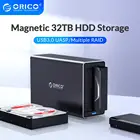ORICO NS Series 3,5 ''2 Bay USB3.0 с док-станцией RAID HDD Поддержка 32 ТБ 5 Гбитс UASP чехол для жесткого диска с адаптером 48 Вт