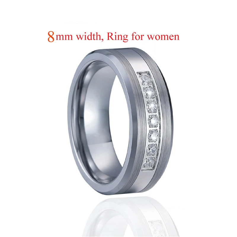 PVF018S women 8mm Love Alliances ювелирные изделия из карбид вольфрама предложение Свадьба пара обручальные кольца набор для мужчин и женщин золотой цвет 6 мм - Цвет основного камня: PVF018S women 8mm