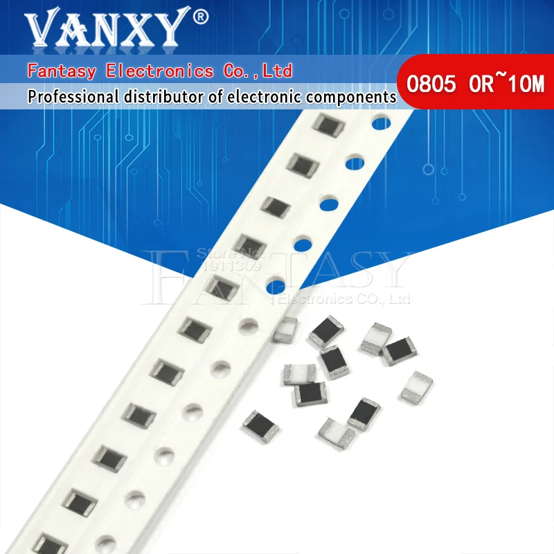 Чип-резистор 100 SMD 1/8 Вт 0805 шт. 0R ~ 10M 0 10R 100R 220R 330R 470R 1K 4 7 K 10K 47K 100K 10 330 470 Ом | Электронные