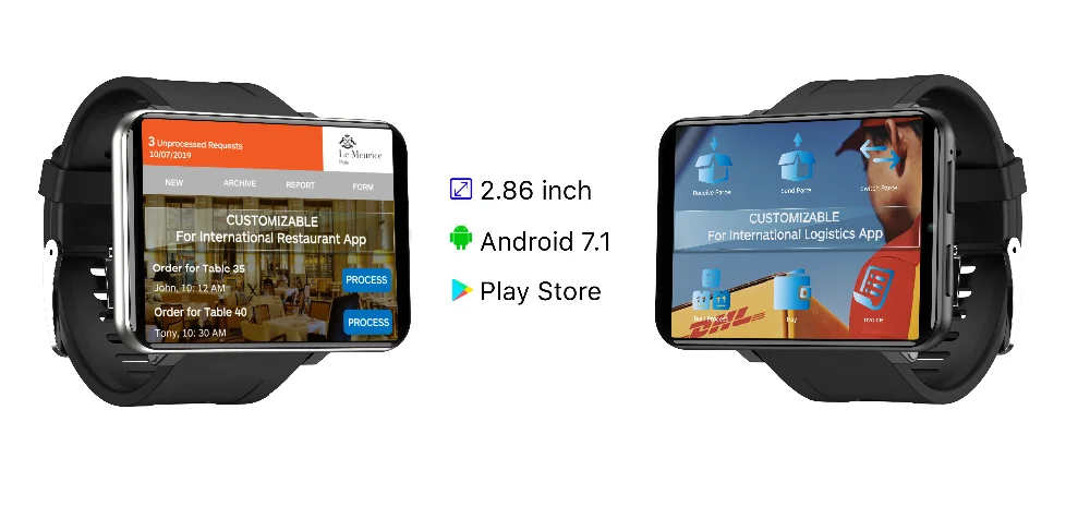 LEMFO LEMT 4G Смарт-часы Android 7,1 3G ram 32G rom 2,86 дюймов Большой экран LTE 4G Sim Камера gps wifi частота сердечных сокращений для мужчин и женщин