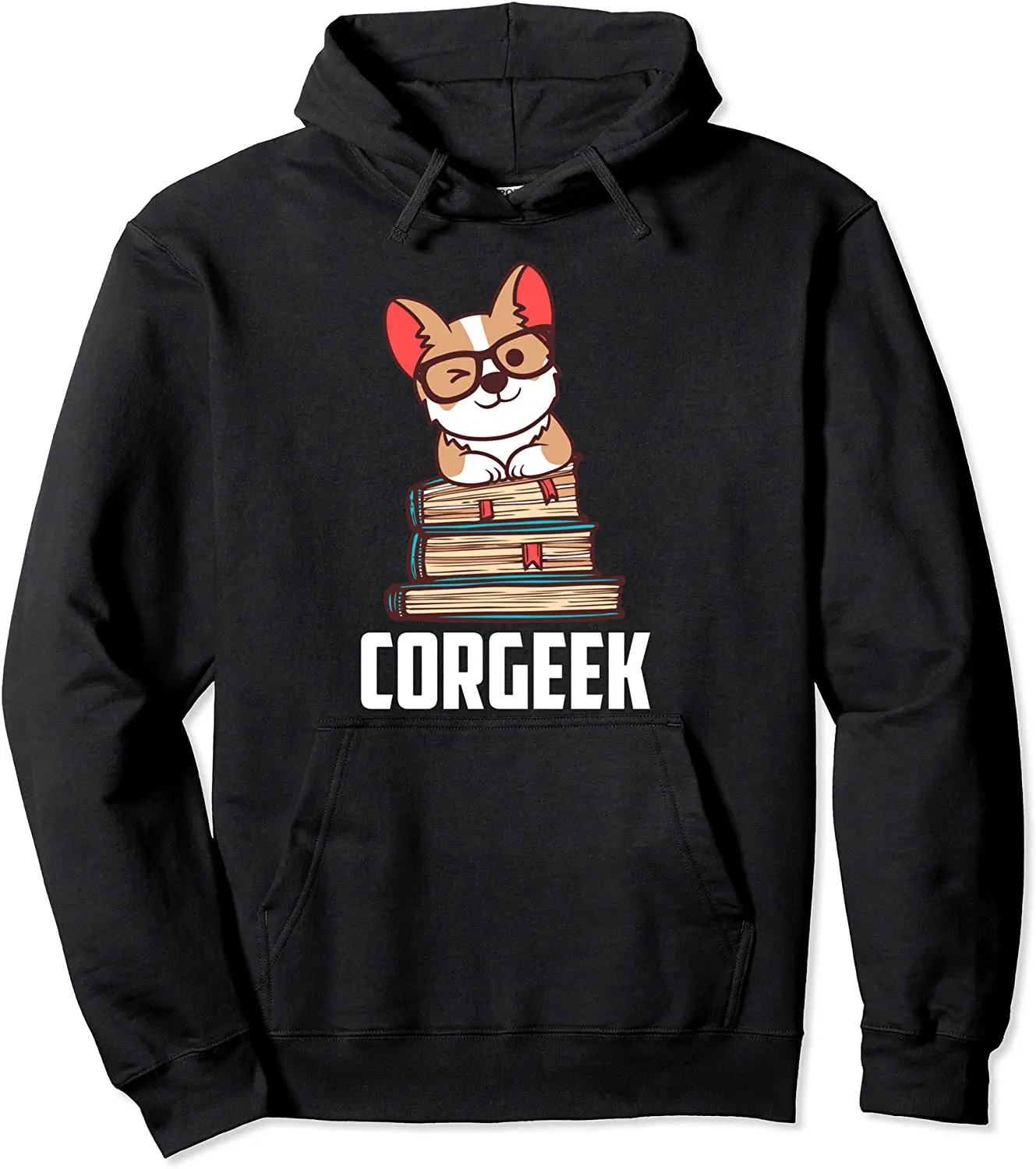 

Funny Corgi Book Lovers Gift design Pullover Hoodie