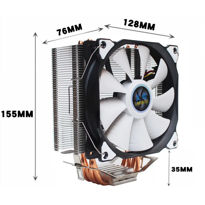 4 Heatpipe 3/4PIN 12 см RGB светодиодный компьютер процессор кулер вентилятор охлаждения радиатора радиатор для Intel LGA 1150/1151/1155/1156/775/1366 AMD