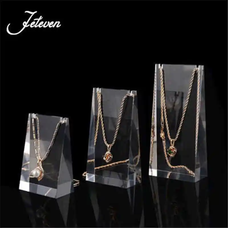 

3 pcs. / Set Clear acrylic hanging display case necklace earrings display rack jewelry display rack shelf window display
