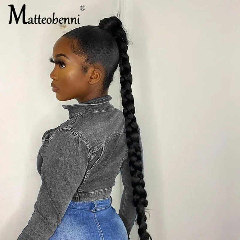 Модные короткие джинсовые куртки для девочек новинка 2021 однобортная Женская