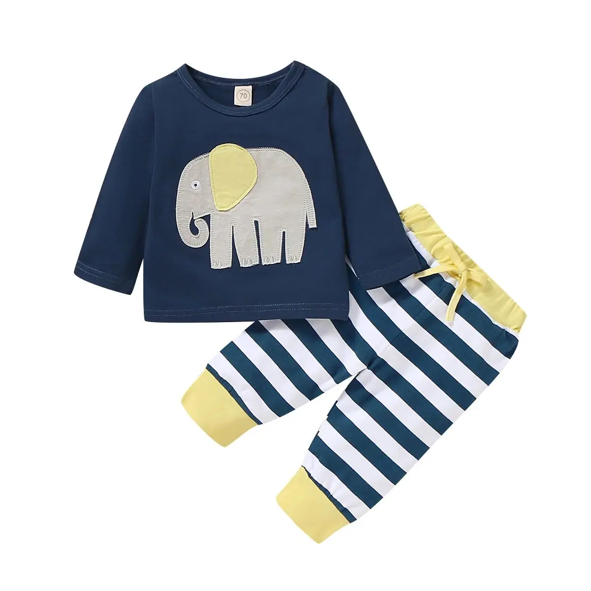 Curipeer/Детский костюм из 2 предметов для новорожденных Одежда маленьких мальчиков