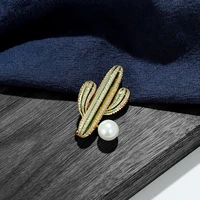 luxury rhinestones cactus brooch for woman girl wedding party clothing accessories brooch jewelry gift