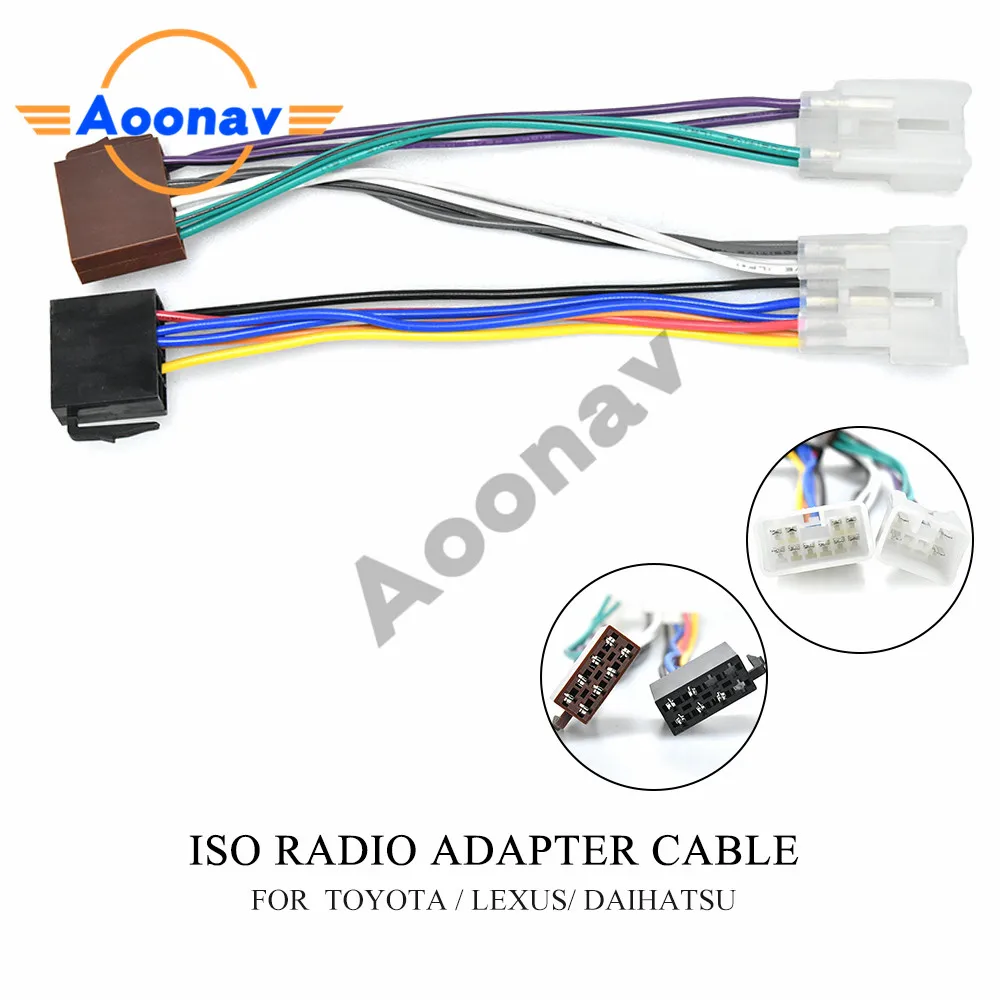 

12-022 ISO Radio Plug Wire Cable Adapter Connector Adaptor Lead Loom Cable Plug for Toyota Lexus Daihatsu Wiring Harness