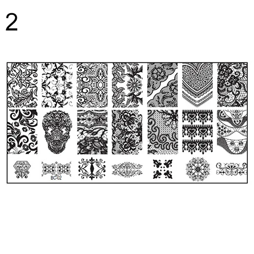 10 Новый дизайн DIY Nail Art Image Stamp штамповочные пластины маникюрный шаблон инструмент