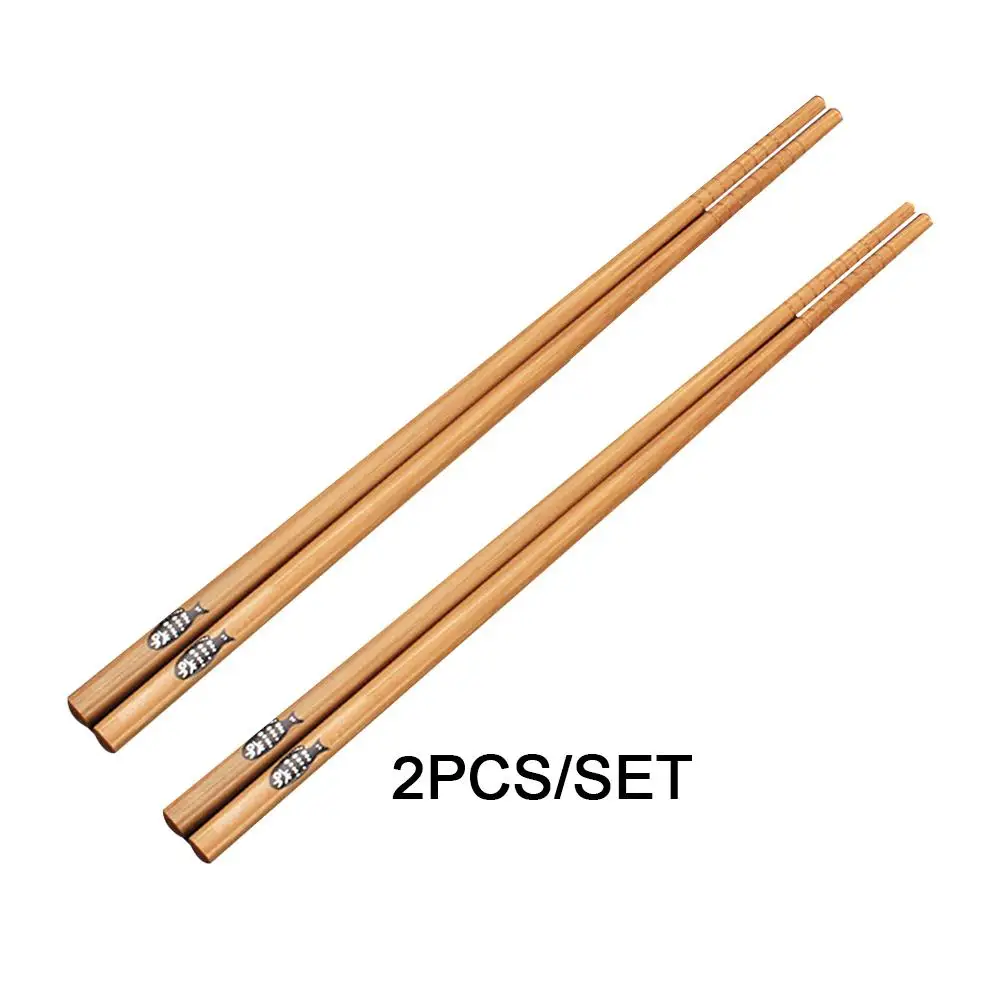2 пары бамбуковых палочек для еды ручная работа Японский Натуральный каштан