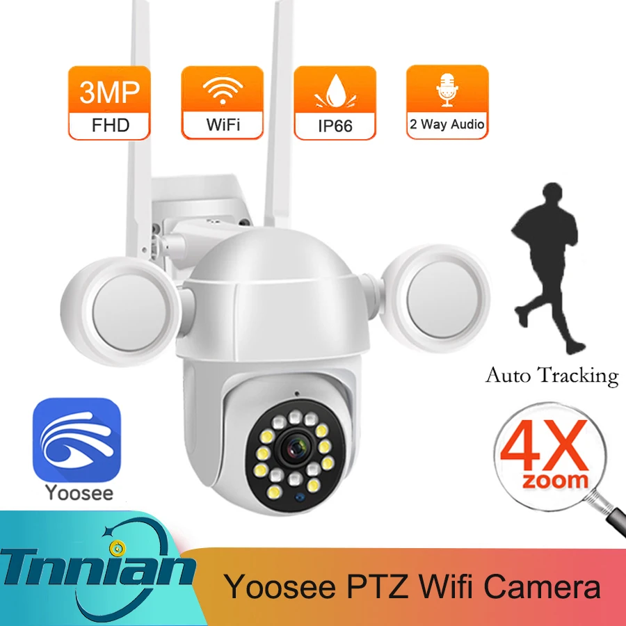 

IP-камера купольная, 3 Мп, PTZ, Wi-Fi, 1080P