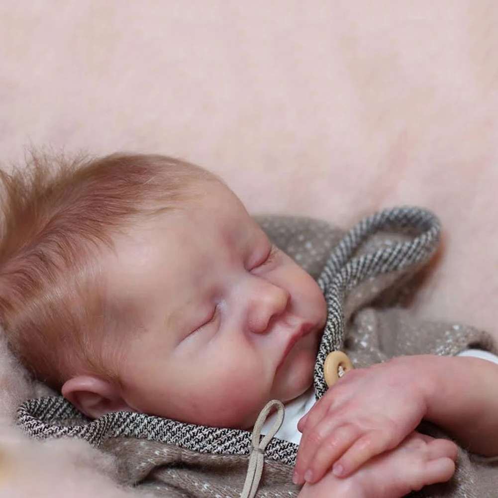 

45CM Bebe Reborn Doll 17 Inches Lifelike Newborn Reborn Baby Levi Vinyl Unpainted Unfinished Doll Parts DIY Blank Doll Kit