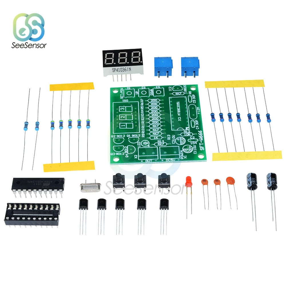 Digital Thermometer Temperature Controller DS18B20 Sensor Module LED Alarm 5V DC Electronic Suite DIY Kit | Инструменты