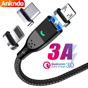 USB C Магнитный кабель Micro Usbc Быстрый зарядный кабель 1 м 2 м Мобильный телефон Tablet Зарядное устройство для зарядки и синхронизации данных для Samsung Xiaomi магнит шнур