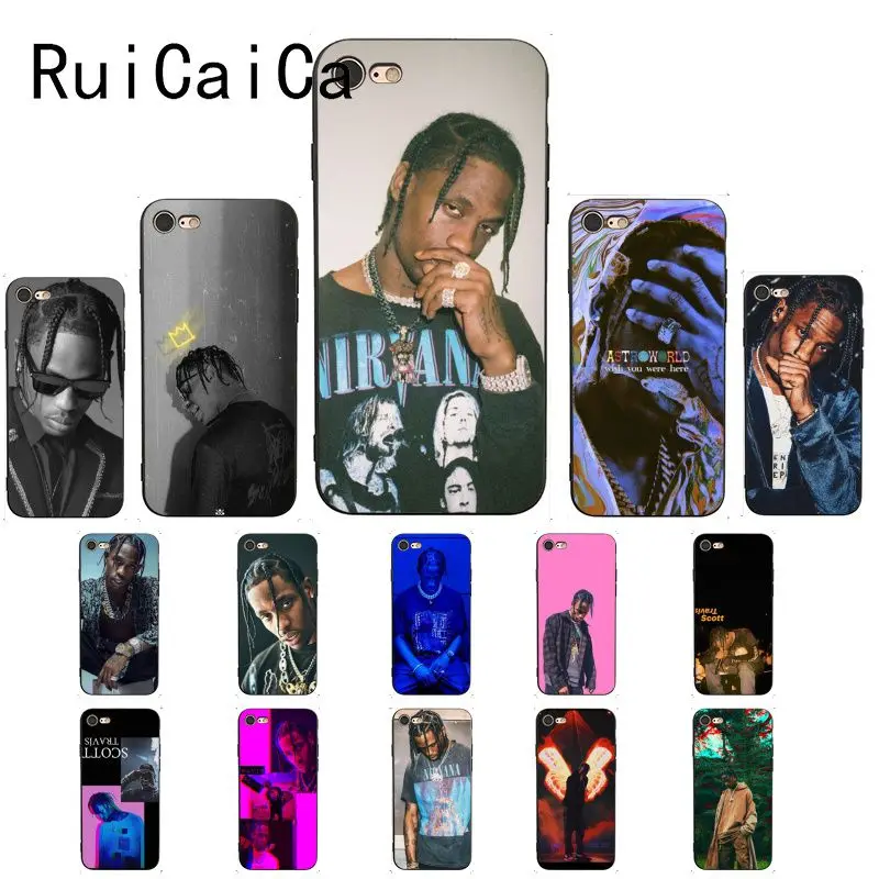 Ruicaica мягкий чехол для телефона с изображением Трэвиса Скотта узором из ТПУ iPhone 6S