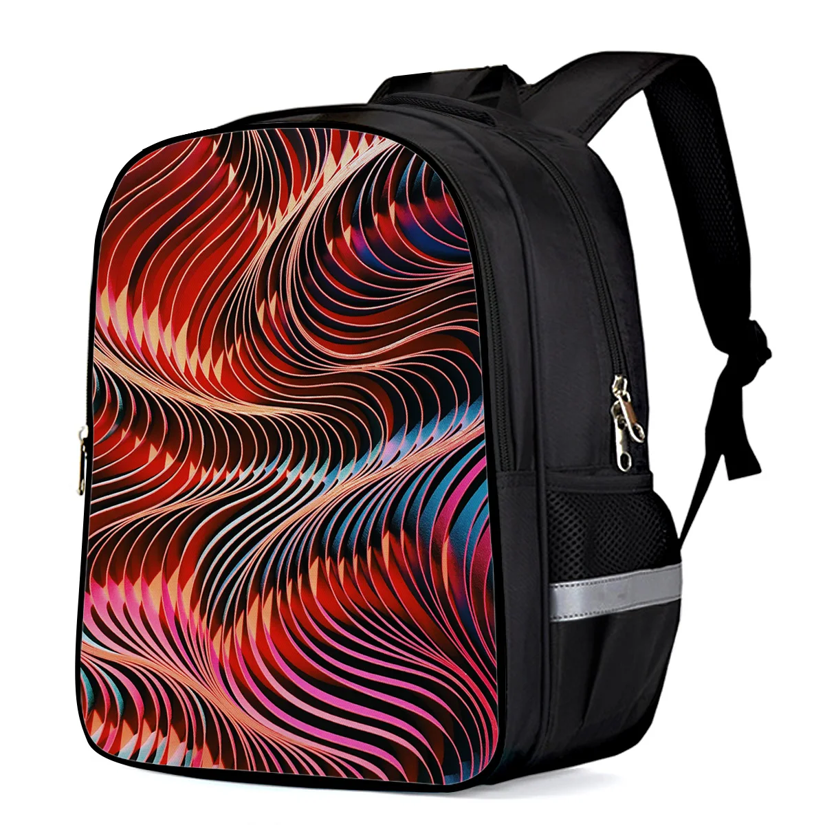 Простые школьные рюкзаки для мальчиков и девочек с разноцветными линиями