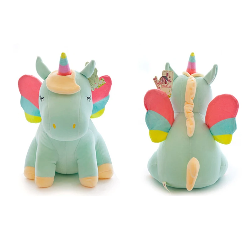 

35CM Soft Kawaii Rainbow Style Unicorn Plush Toys Pillow Stuffed Animals Horse Baby Dolls Birthday Gifts for Kids Children