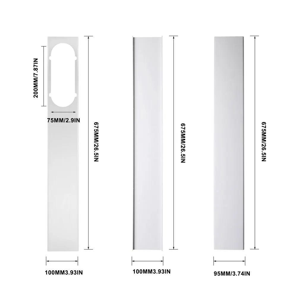 

Adjustable Length Window Slide Kit Plate Sturdy Practical Flat Interface Adaptor For Portable Air Conditioner