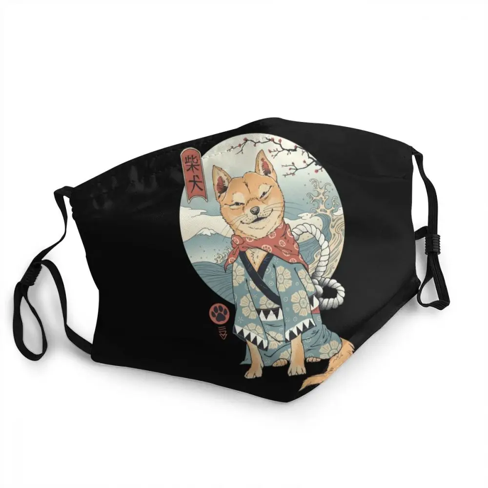 

Retro Classic Shiba Inu Dog Face Mask Adult Dustproof Japanese Pet Animal Mask Protection Respirator Washable Mouth Muffle