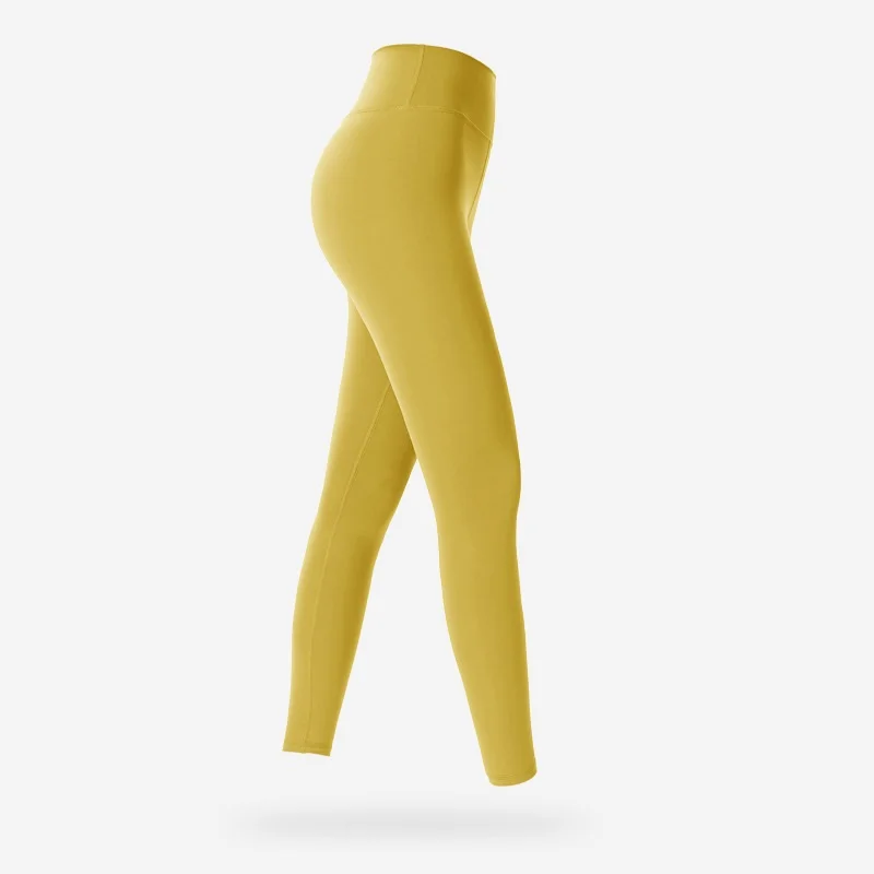 

Double-sided brushed yoga pants feeling tight hips high waist running sports stretch Ankle-length fitness women's pants