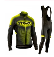strava mens cycling jersey long sleeve set mtb bike clothing maillot ropa ciclismo hombre bicycle wear 19d gel bib pants