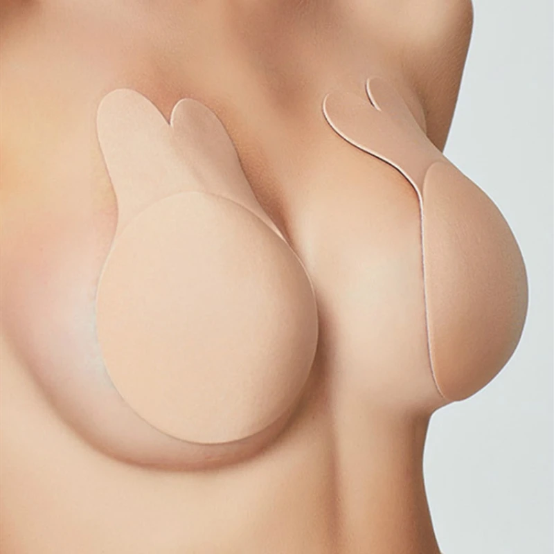 Бюстгальтер для женщин бюстгальтер кролик наклейка на сосок подтяните