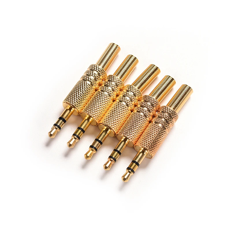 

2pcs Stereo 3.5mm 1/8inch Headphone Earphone DIY Male Audio Jack Plug Solder Connectors for Computers Laptops Tablets MP3