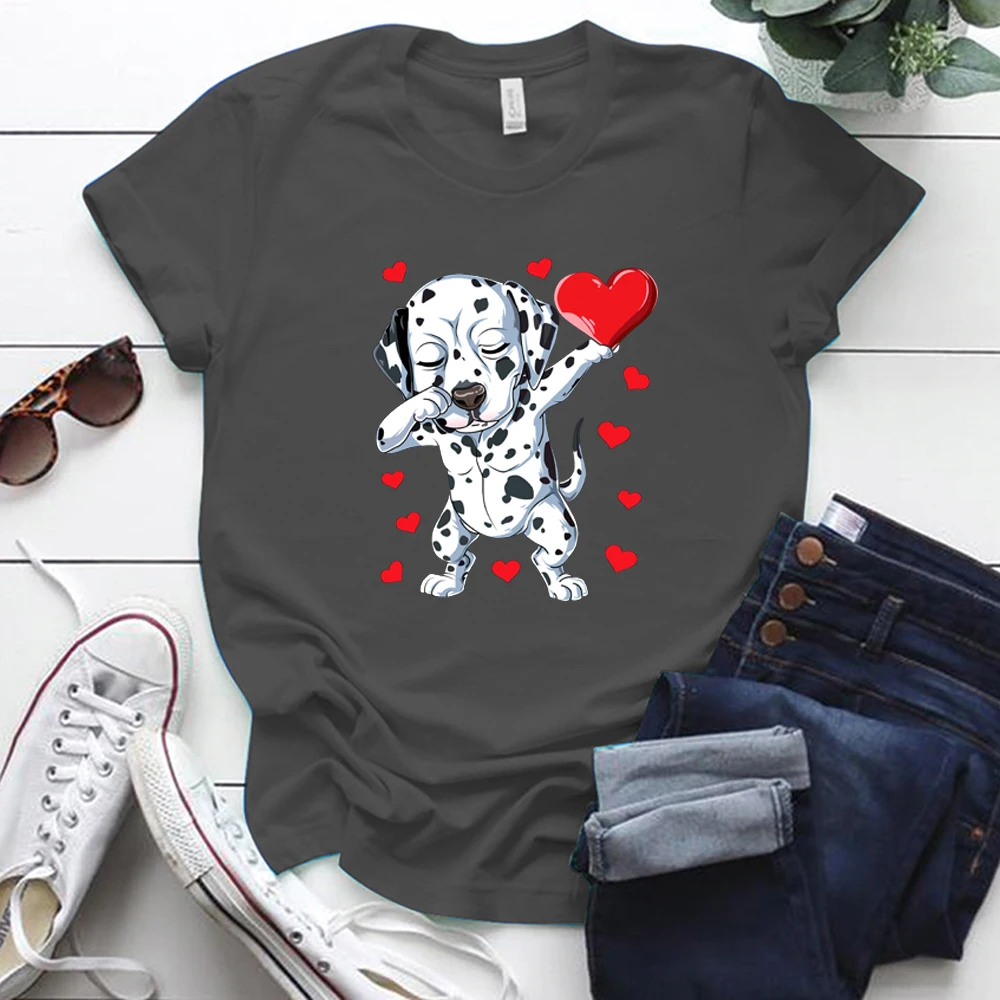 Женские летние футболки для мальчиков Летняя одежда пар Топы ко Дню Святого