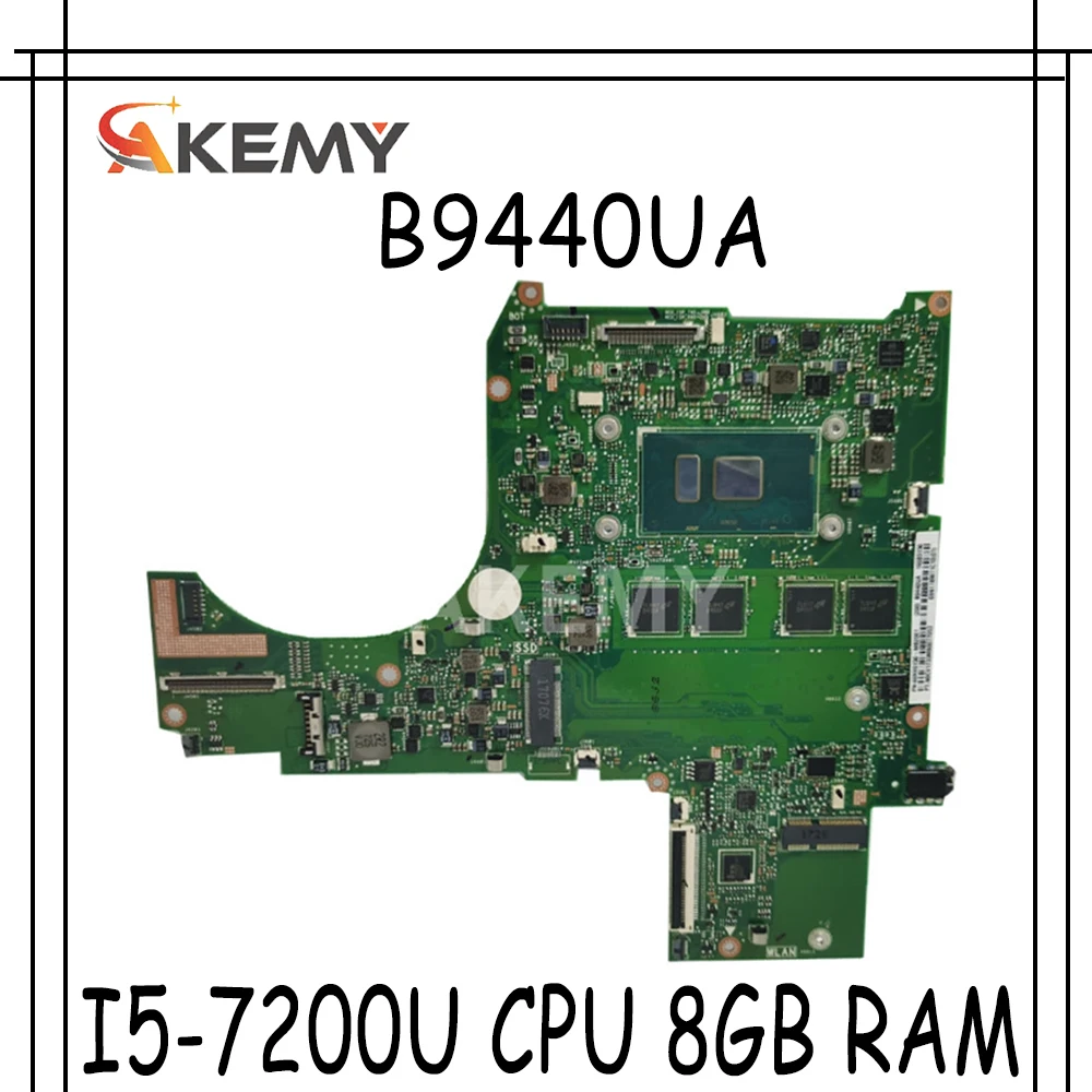 Verkaufen Akemy Für ASUS ExpertBook B9440UA B9440U Laotop Mainboard B9440UA Motherboard Mit I5-7200U CPU 8GB RAM