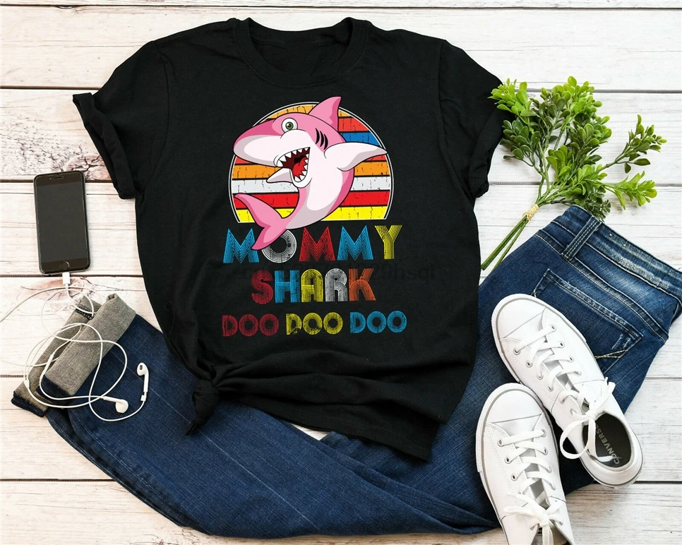 Футболка для мамы Акула Doo Shark забавная футболка Подарок Идея День матери