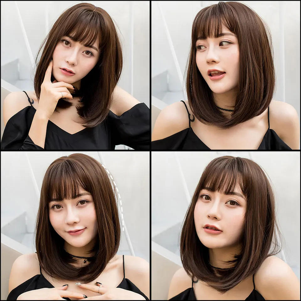 Длинные Синтетические парики BUQI для женщин прямые черные и коричневые в стиле