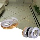 2020 Новый 50x0,05 м домашний декор зазор уплотнительная фольга лента Водонепроницаемый Золотой Серебряный Сделай Сам медная фольга полоса стикер на стену пол шов стикер