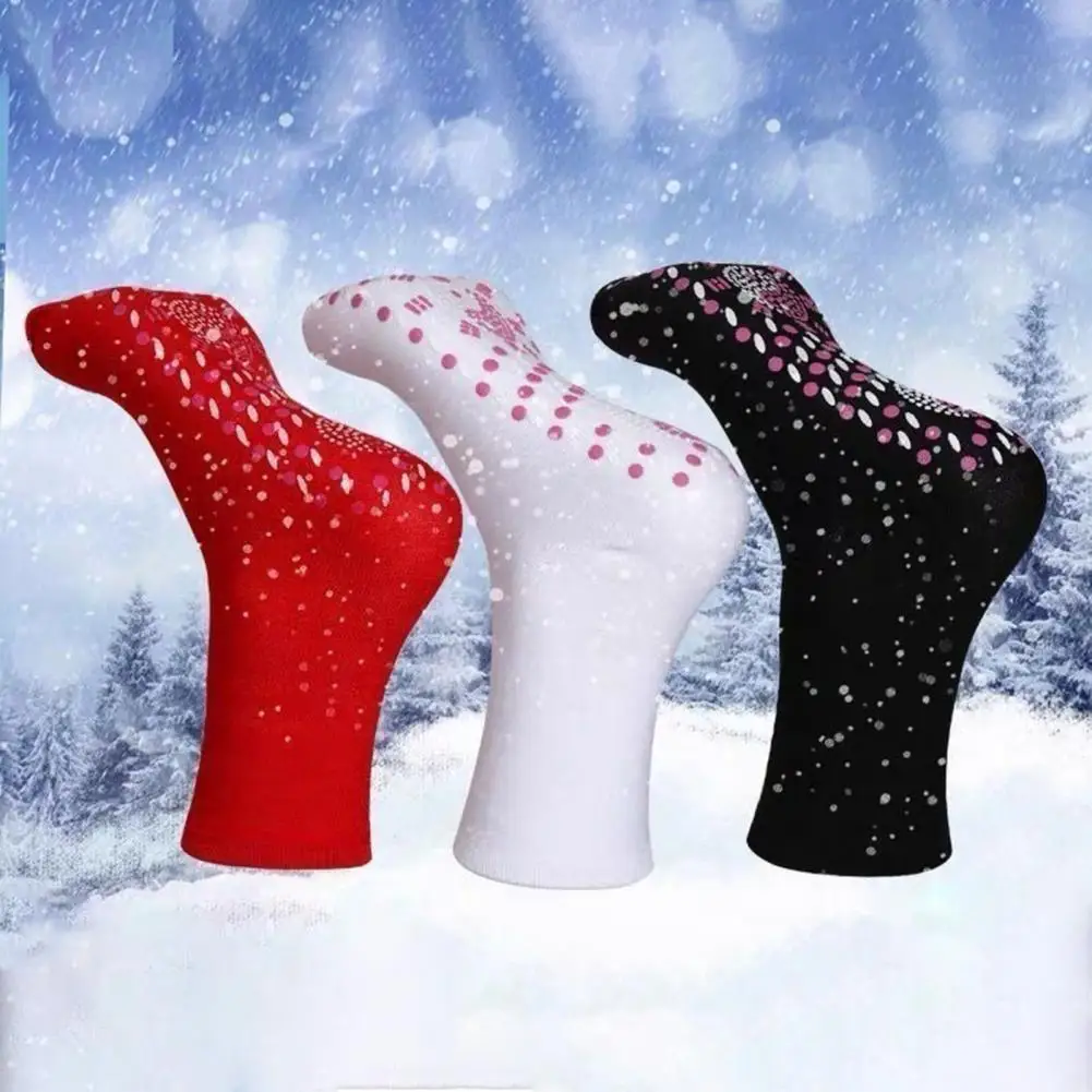 Уютные 1 пара простые Самонагревающиеся массажные теплые носки терапевтические