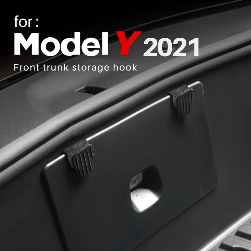 

Car Front Trunk Hook Holder Anti Swinging Pendant Storage Hanging Accessories for Tesla Model Y 2021