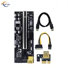 Светодиодная плата COVYIV PCI-E Riser 009C Plus GPU PCIE PCI E X16 PCI Express 6Pin на SATA 1X 16X USB3.0 для майнинга видеокарты