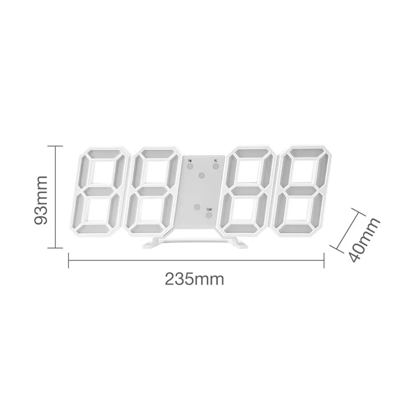 

Nordic 3D LED Wall Clock Electronic Digital Alarm Clocks Backlight Desktop Table Clock Calendar Thermometer Display Home Decor