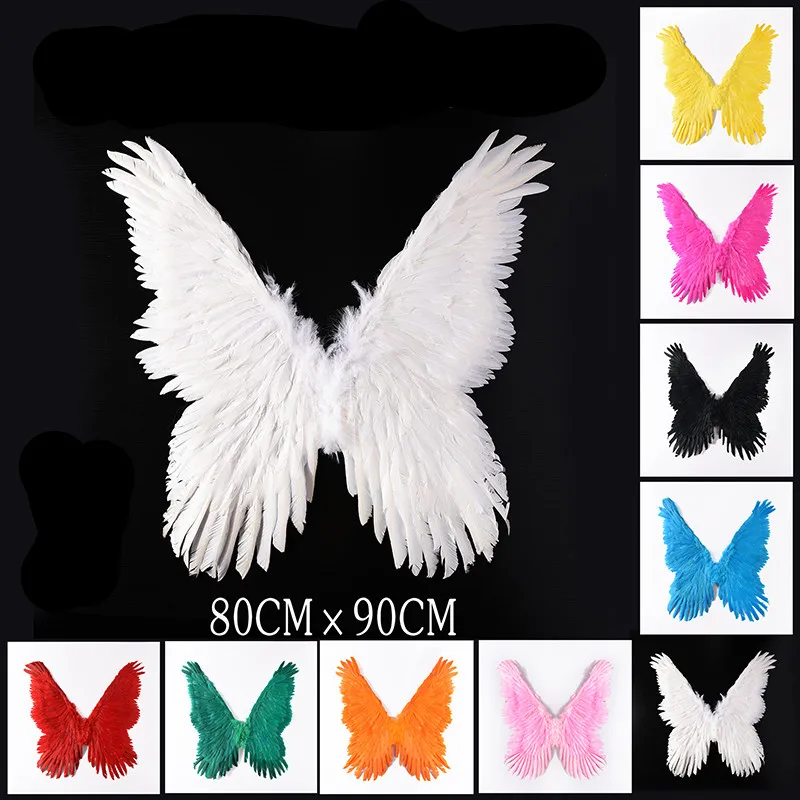 Женские крылья косплея для больших углов, декорации на сцене, свадебные торжества, костюм Хэллоуина, перья дьявола.