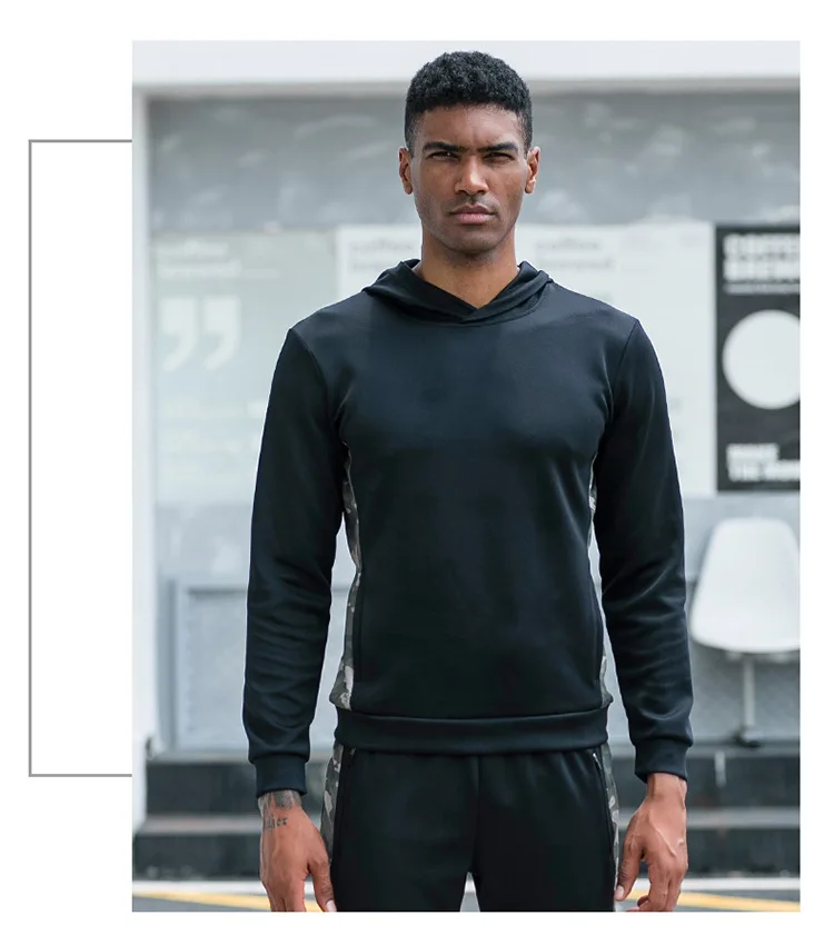 Мужской спортивный свитер для бега фитнеса тренировочный костюм свободная