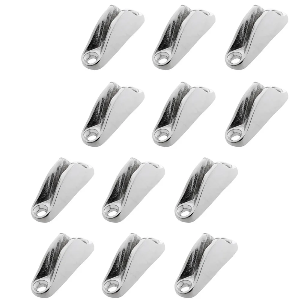 

MagiDeal 12pcs Mini Boat Rope Clam Cleat 5mm/0.2" Slot Width Stainless Steel Boat Accessories Marine