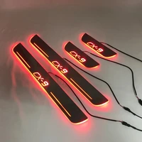 osmrk led moving door scuff for mazda cx 9 dynamic door sill plate lining overlays guards flowingfixed light